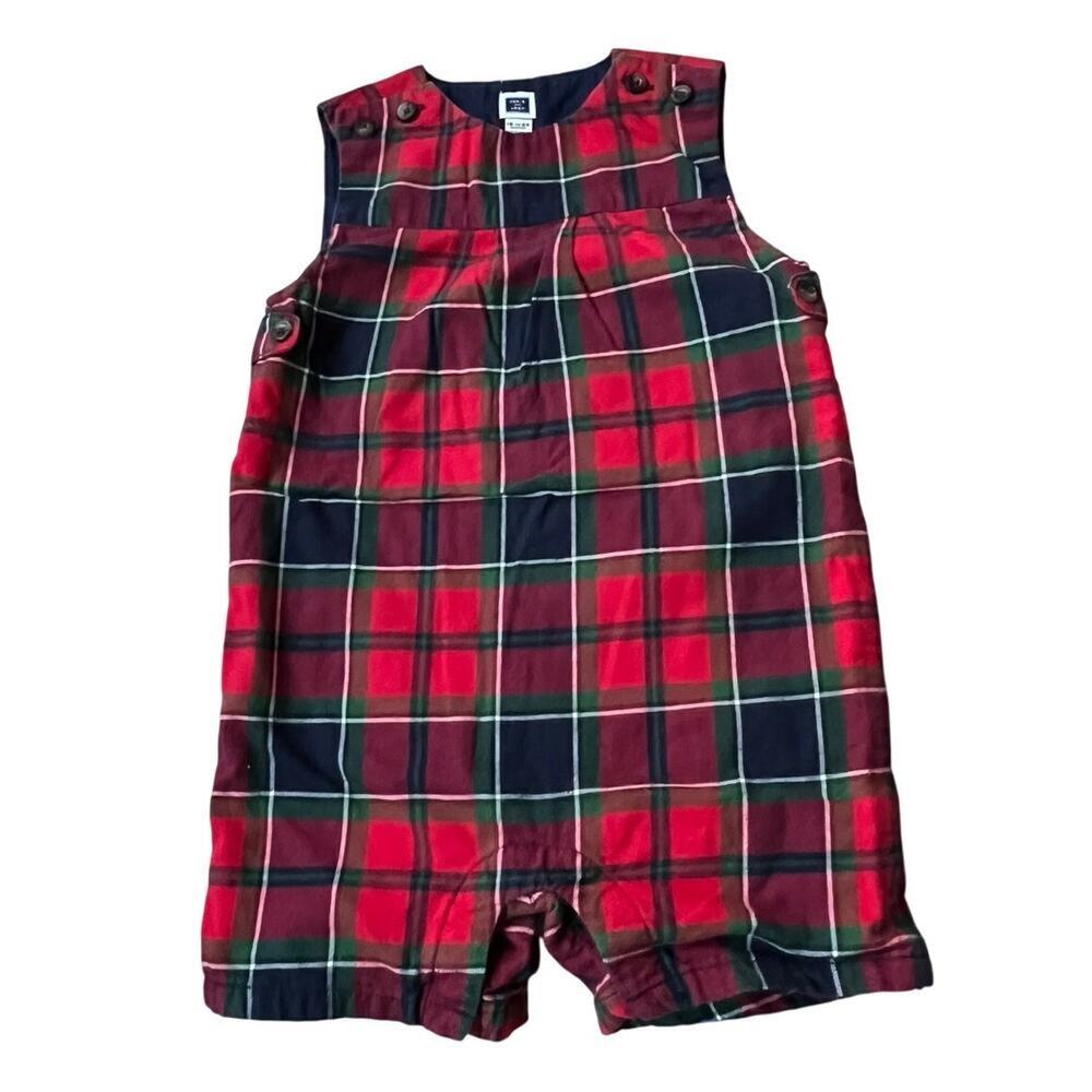 Janie and Jack Plaid Jumper Outfit Infant 18 - 24 months Very gently used